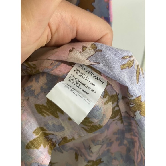 Zimmermann Violet Floral Twist Front Dress - Picture 9 of 9